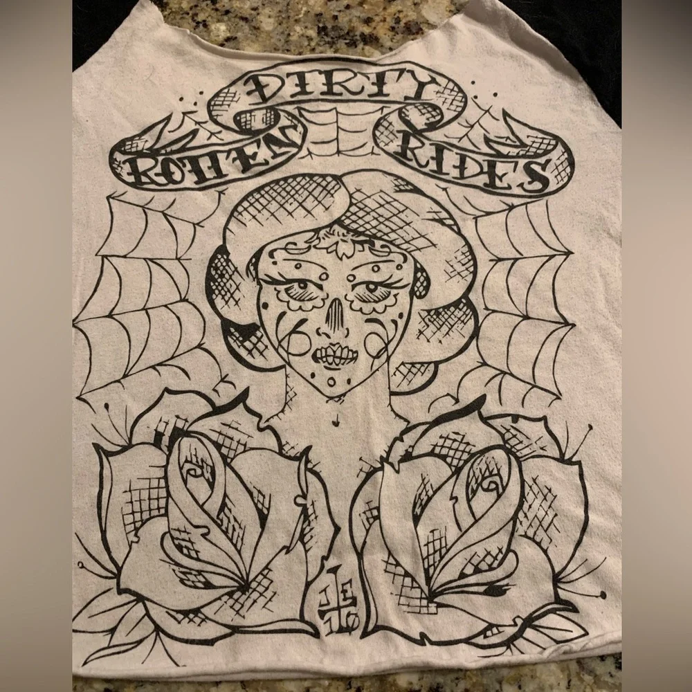 3/$25 ✨ Dirty Rotten Rides Custom Chopped Crop Raglan - Picture 2 of 5